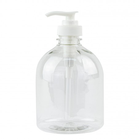 Pack 12 pz flaconi in plastica da 500ml con dispenser in PET