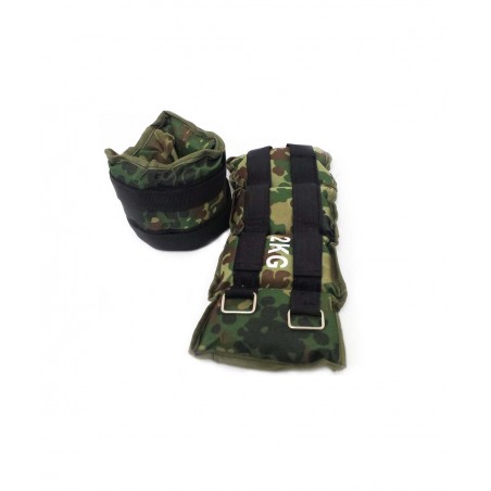 Coppia pesi per caviglie e polsi militare fitness da 1 a 6 kg camouflage