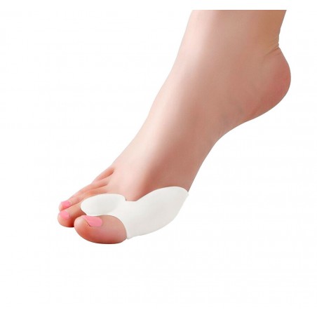 Coppia di supporti protezione in gel con divaricatore per alluce valgo sollievo immediato notte e giorno unisex e universale