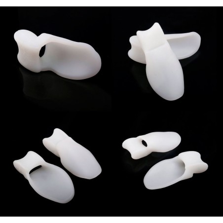 Coppia di supporti protezione in gel con divaricatore per alluce valgo sollievo immediato notte e giorno unisex e universale