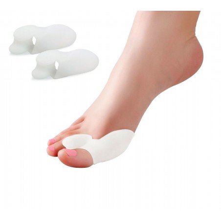 Coppia di supporti protezione in gel con divaricatore per alluce valgo sollievo immediato notte e giorno unisex e universale