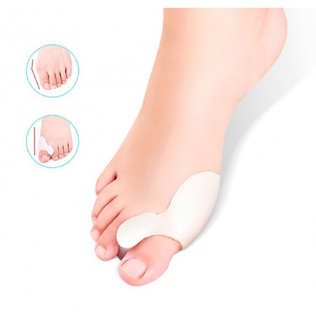 Coppia di supporti protezione in gel con divaricatore per alluce valgo sollievo immediato notte e giorno unisex e universale