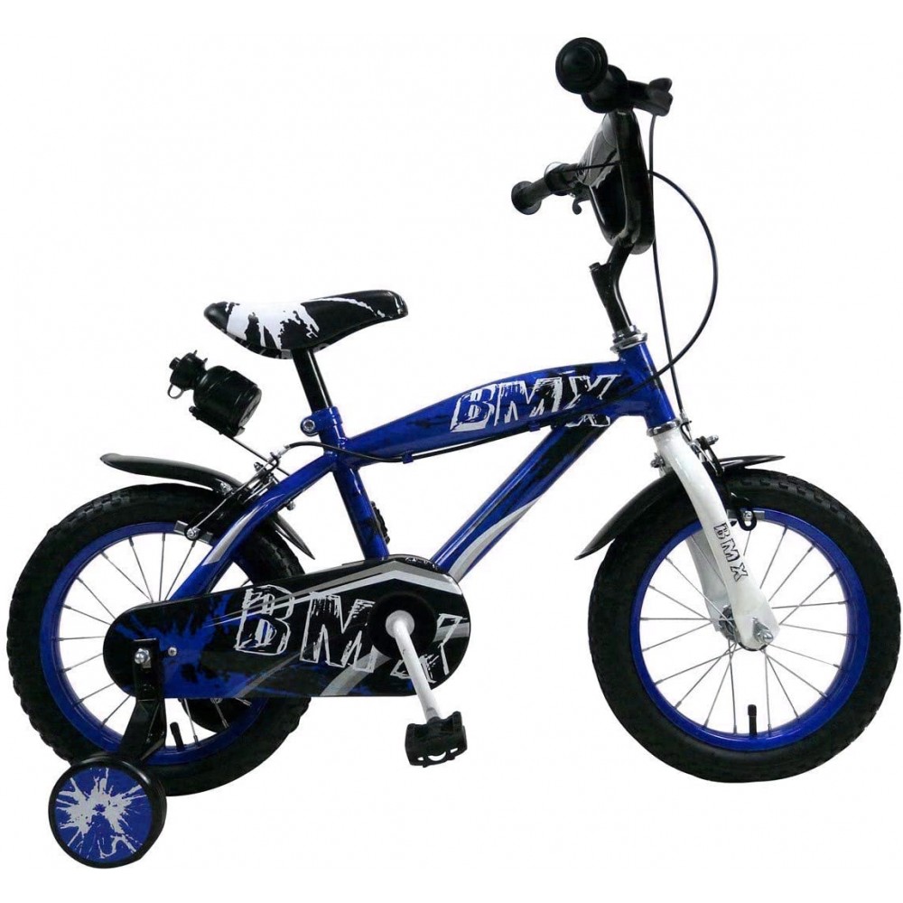 Nero/Giallo Bicicletta Bambini 16 AMIGO per 4-6 Anni - con stabilizzanti BMX Turbo