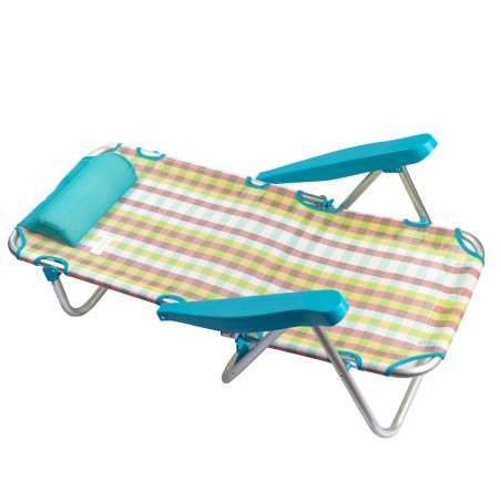 Spiaggina piegevole reclinabile ONSHORE 545126 da spiaggia in textilene quadri