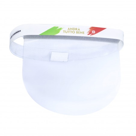 Visiera protettiva regolabile copri viso 24x29 cm in PVC paraschizzi
