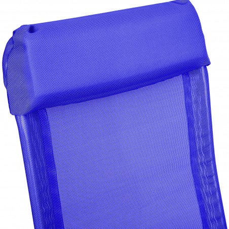 Poltrona sdraio mare reclinabile FORMIA 770459 con braccioli in textilene BLU