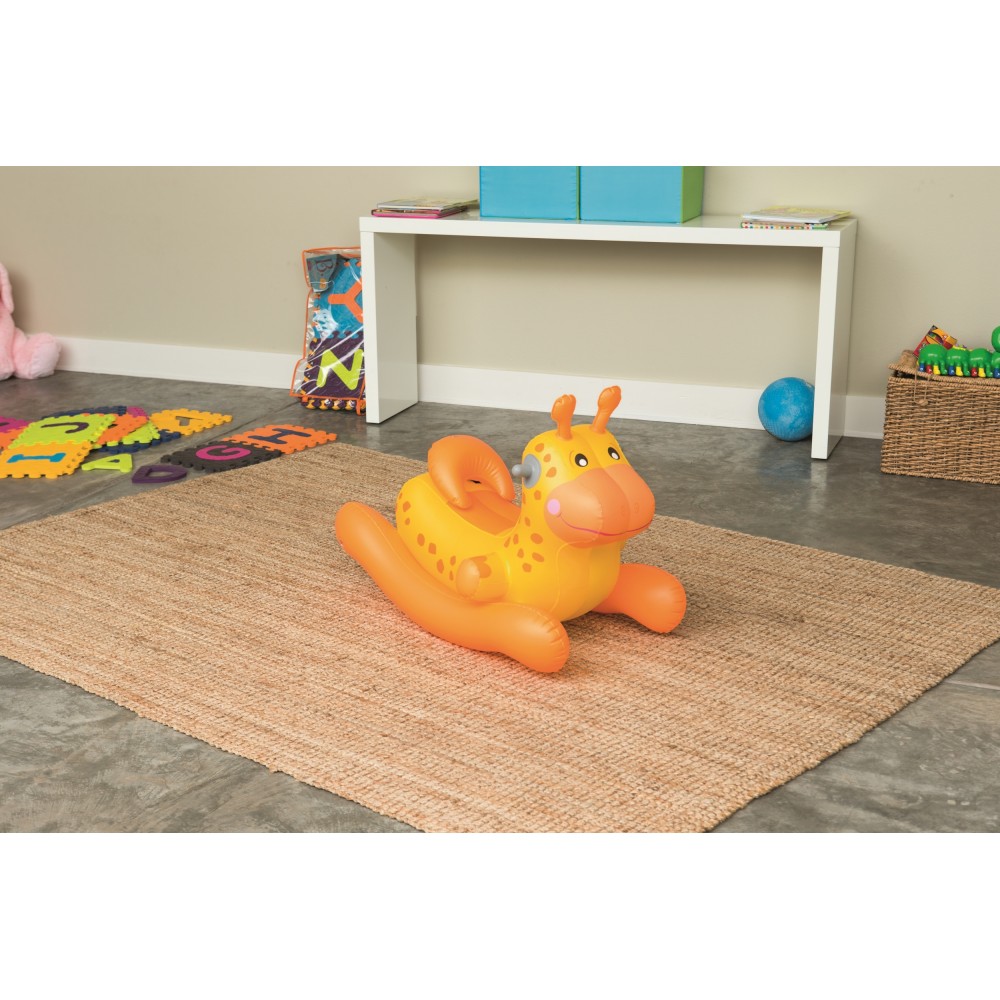 Toys Jump/&Play Giraffa Cavalcabile e Gonfiabile con Pompa Inclusa