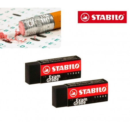 Set di 2 gomme per cancellare nere specifiche senza traccia stabilo exam grade no dusty