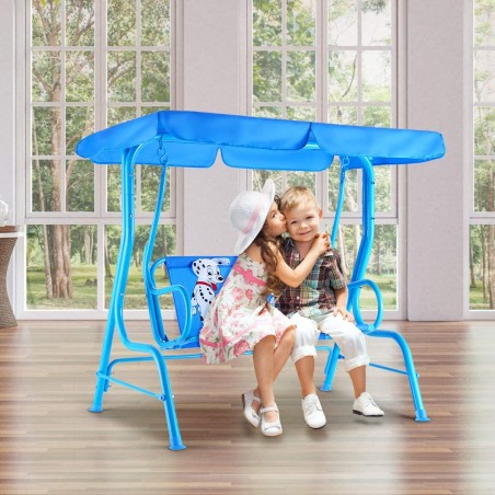 Dondolo DALMATA Bambini 154830 Altalena Giardino 2 Posti in Acciaio 112x75x108cm