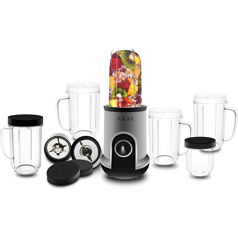 AKAI Robot Multifunzione 6 in 1 Magic Juicer frullatore 300W mescola Mix frulla