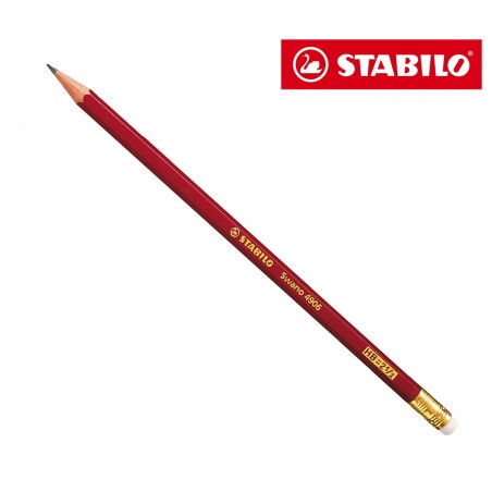 Set 3 matite Stabilo modello Swano 4906 con punta HB e gommino per cancellare