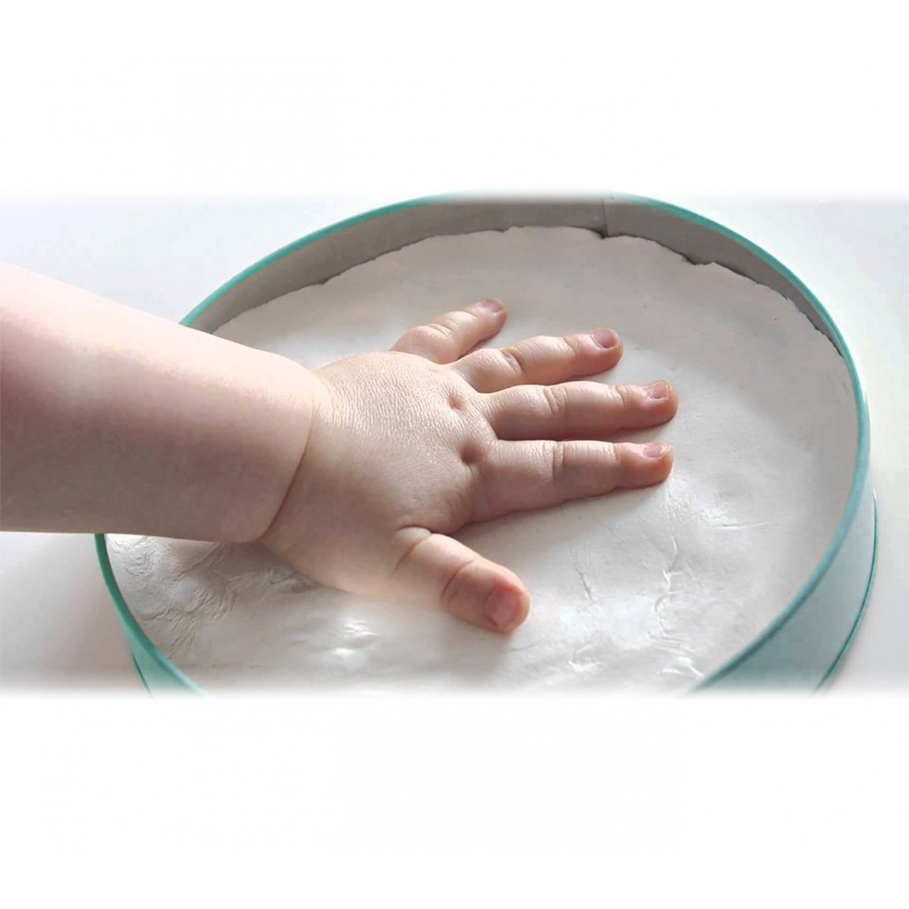 Kit per calco in gesso per ricordo impronte mano e/o piede bambini facile da usare