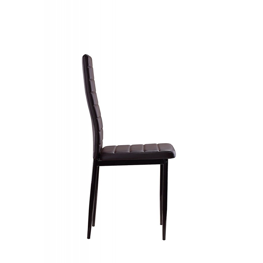 Set di 6 sedie in Ecopelle Modern Design PENNY...