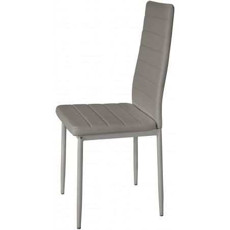 Set di 6 sedie in Ecopelle Modern Design PENNY Seduta imbottita 41x45x98,5cm