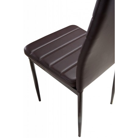 Set di 6 sedie in Ecopelle Modern Design PENNY Seduta imbottita 41x45x98,5cm