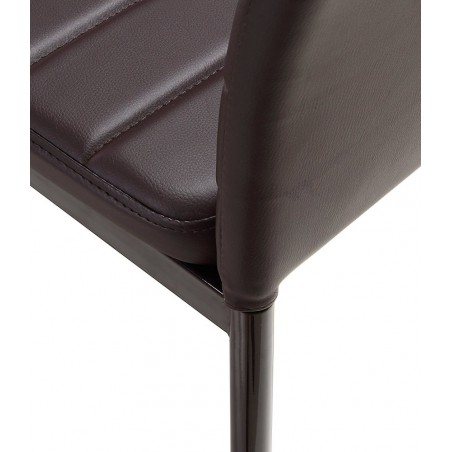 Set di 6 sedie in Ecopelle Modern Design PENNY Seduta imbottita 41x45x98,5cm