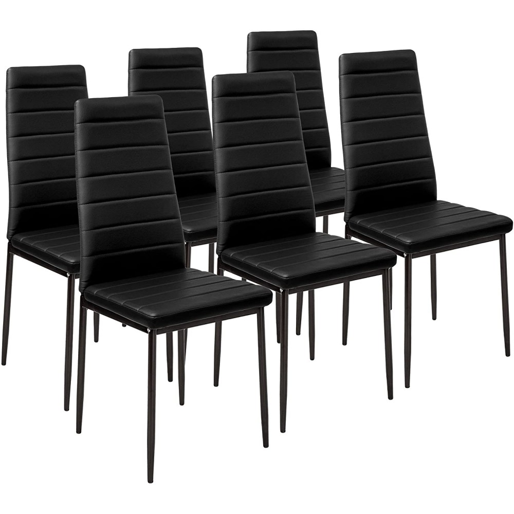 Set di 6 sedie in Ecopelle Modern Design PENNY...