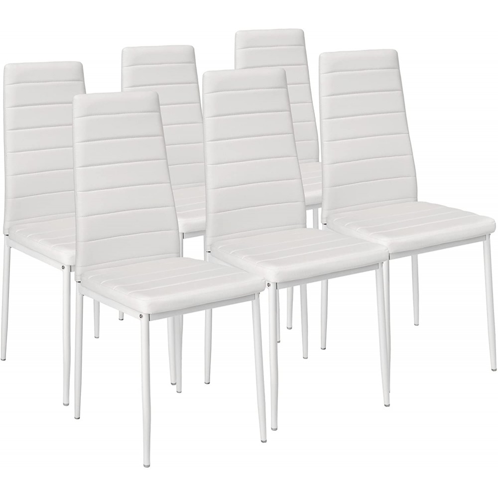Set di 6 sedie in Ecopelle Modern Design PENNY...
