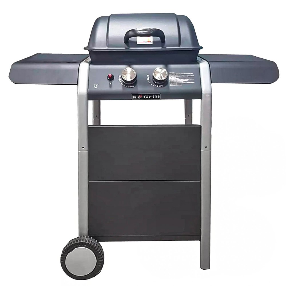 Barbecue KeGrill KE600 Basic pietra lavica 2 fuochi doppio appoggio 110X100X50cm