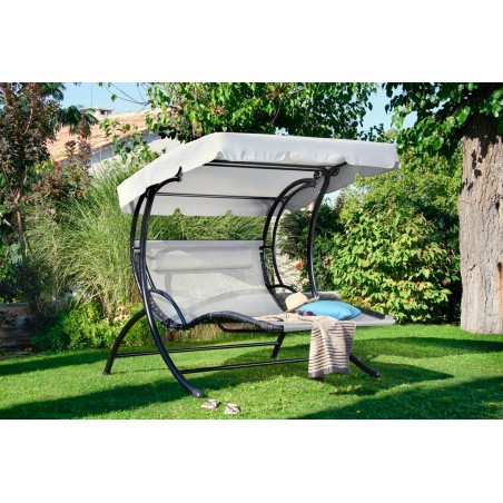 Dondolo letto 2 Posti DREAM per esterno con tetto 169x174x177cm portata 240kg