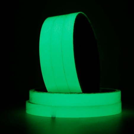 Nastro Multiuso Fluorescente Adesivo si illumina al buio 6 ore 15mm x 3mt