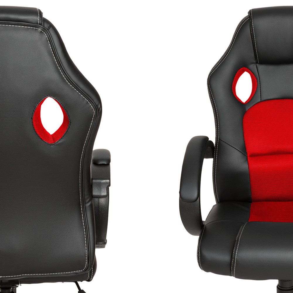 Sedia da ufficio Gaming Racer in ecopelle 4...