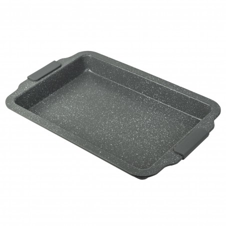 Set 3 teglie rettangolari DGBAVARIA pietra GRIGIA 140019 mestoli manici silicone