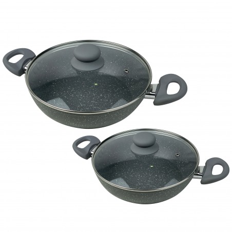 Set batteria pentole 255012 DGBavaria 9PZ tegami pietra antiaderente induzione