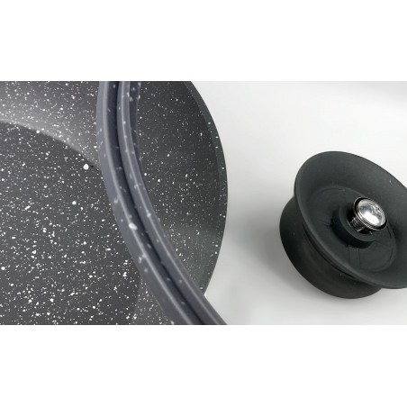 Set di 3 Tegami 255004 DGBavaria 6Pz 20-24-28 in pietra con coperchiinduzione