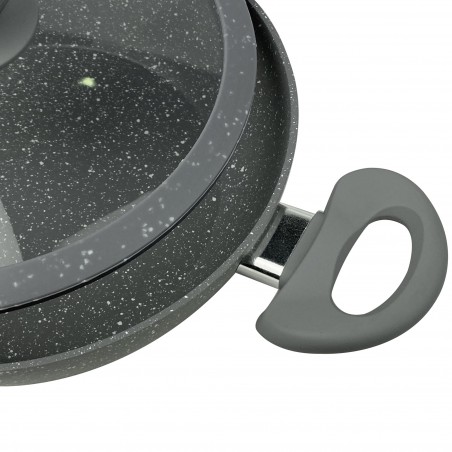 Set di 3 Tegami 255004 DGBavaria 6Pz 20-24-28 in pietra con coperchiinduzione