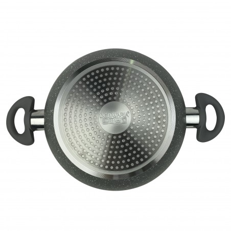 Set di 3 Tegami 255004 DGBavaria 6Pz 20-24-28 in pietra con coperchiinduzione