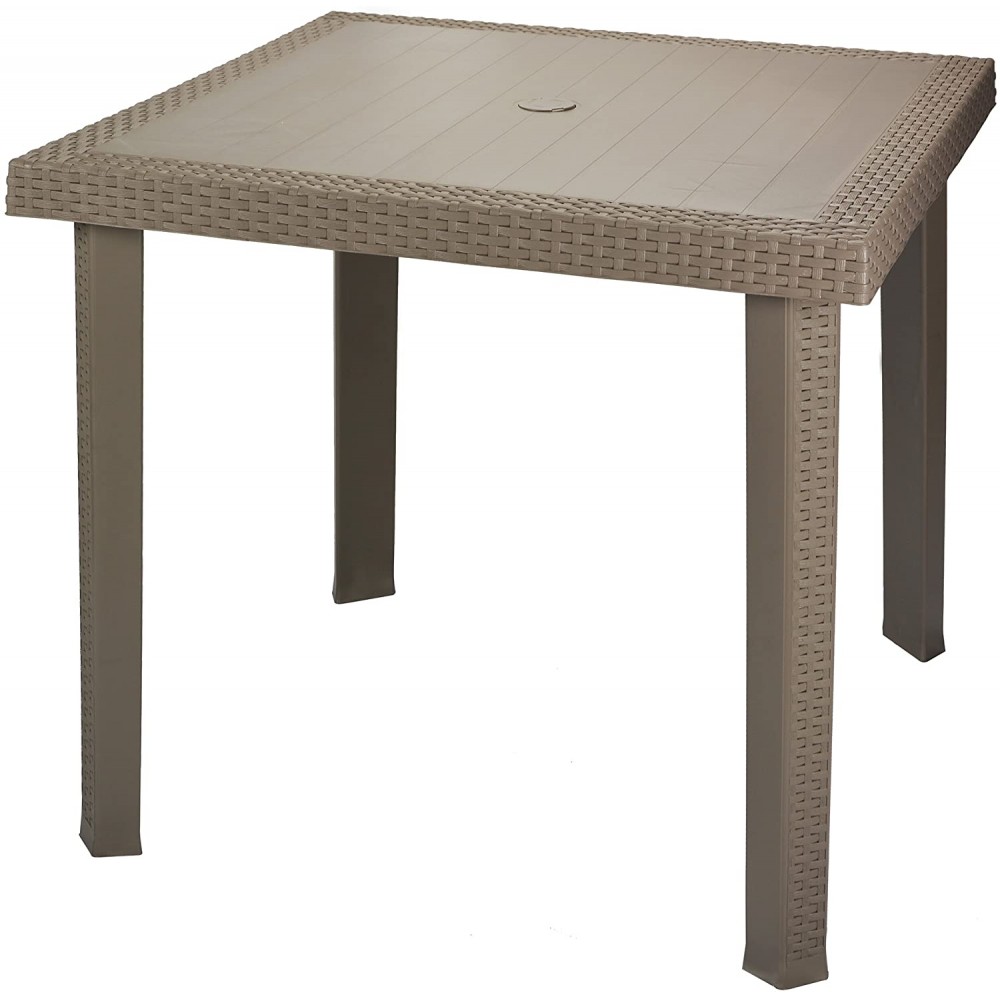 Tavolo Figaro KROPLAST in resina Rattan in...