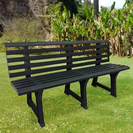 Isotta Panchina KROPLAST in Resina 3 Posti 147x75x51cm da esterno