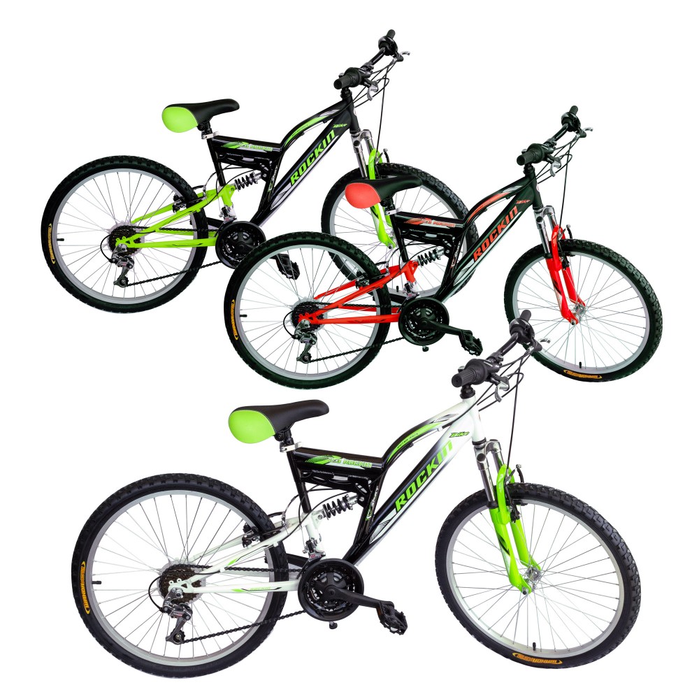 Bicicletta BMX con Ruote 24&quot; ROCKIN Biammortizzata con 2 Freni Sportiva
