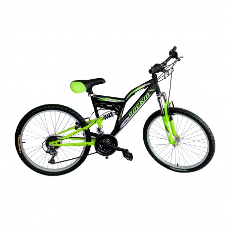 Bici 26" ROCKIN BIAMMORTIZZATA BTB26 con 2 freni e cambio shimano 12 Velocità