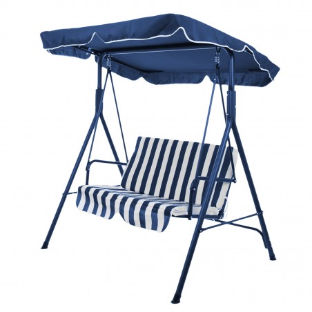 Dondolo 2 posti 349003 struttura acciaio verniciato 140x110x152cm tubolare 16mm