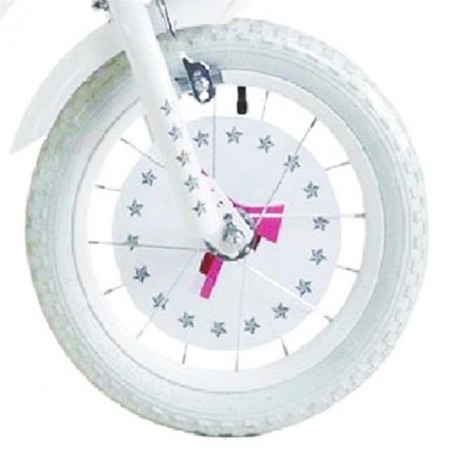 Bicicletta FIOCCO BKT taglia 14 bici per bambina età 4 - 6 anni con rotelle