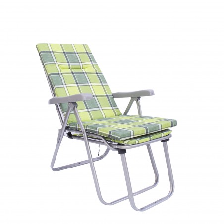Sedia a sdraio BOSTON pieghevole e reclinabile 068250 con poggiapiedi estraibile