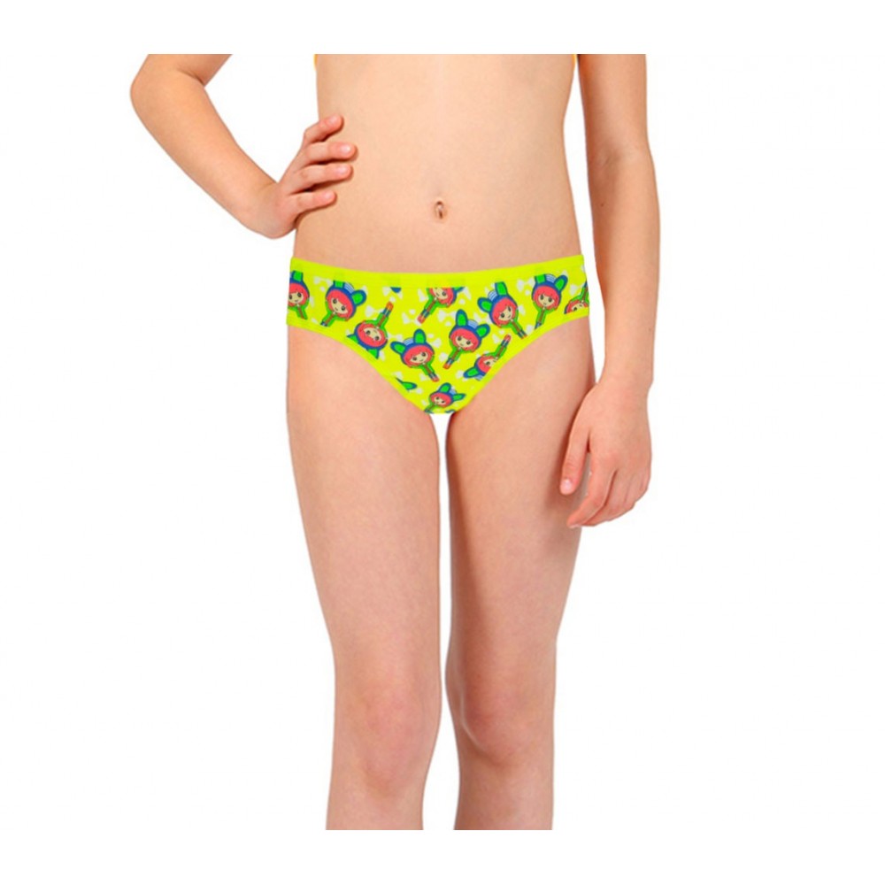 Pack di 12 slip con stampe colorate per bambine da 2 a 13 anni design vivace e allegro