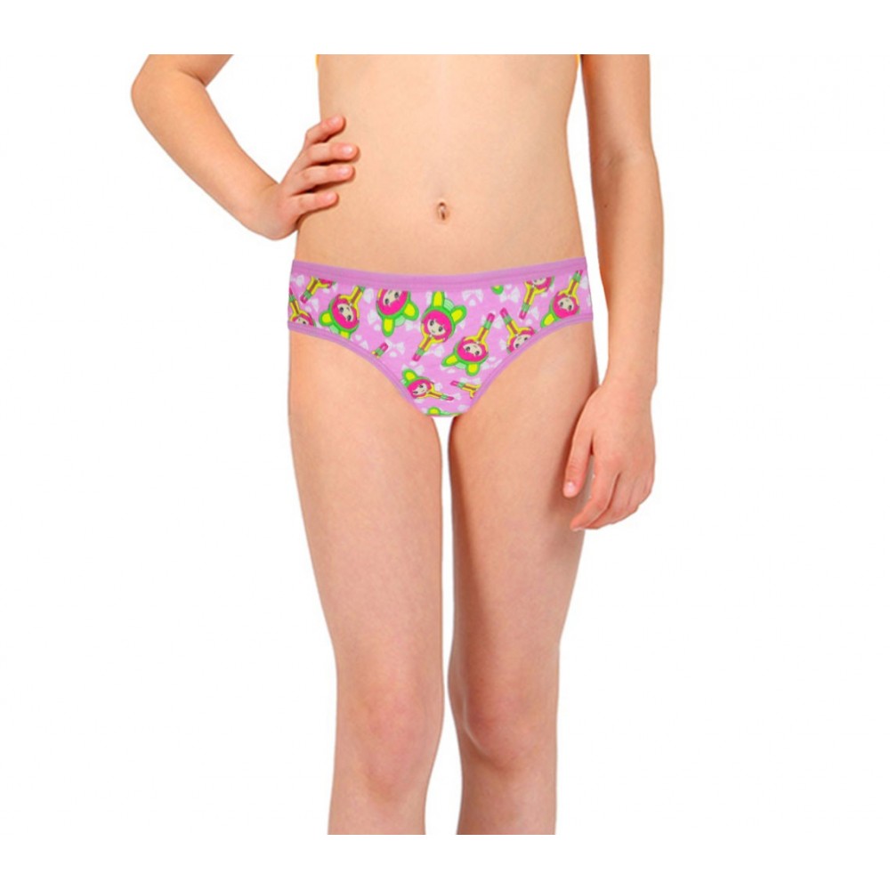 Pack di 12 slip con stampe colorate per bambine da 2 a 13 anni design vivace e allegro