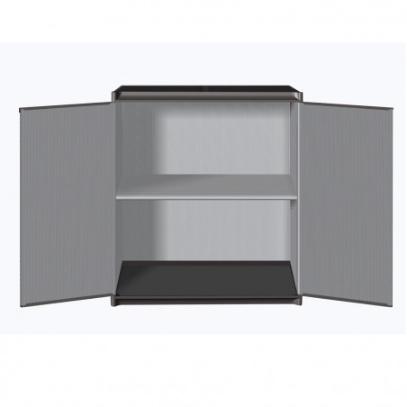 Armadio 2 ante basso 2 Piani 68x39,5x85 CM art 9235 mobile in plastica rigida