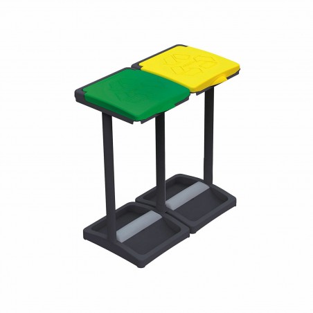 PORTASACCHI art 9236 raccolta rifiuti differenziata MISTER B 2 vani e coperchio