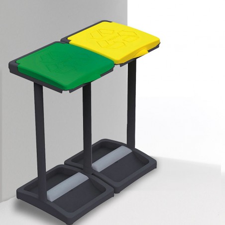 PORTASACCHI art 9236 raccolta rifiuti differenziata MISTER B 2 vani e coperchio