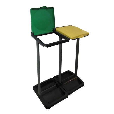 PORTASACCHI art 9236 raccolta rifiuti differenziata MISTER B 2 vani e coperchio