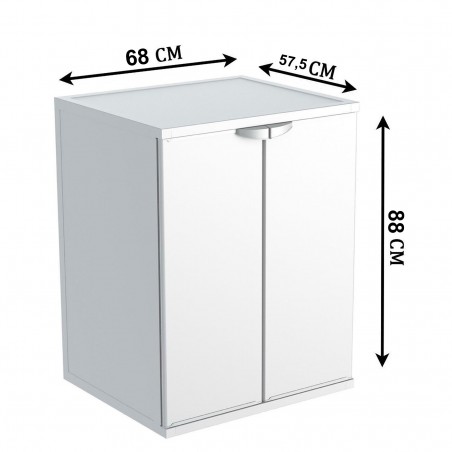 Coprilavatrice Resina rigida 9239 Interno Esterno 57,5x68 cm chiusura magnetica