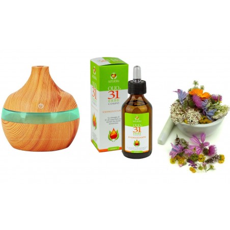 Diffusore aromateraputico Setablu da 300 ml con Olio agli estratti alle 31 erbe