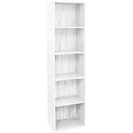 Libreria Pronto 172 a Colonna in Legno Salvaspazio a 5 Ripiani 40x29x172H Cm