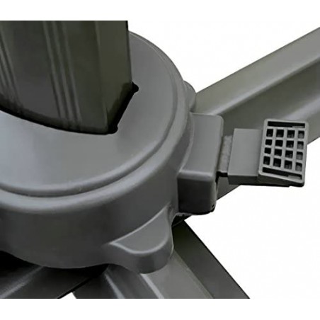 Ombrellone Quadrato VENEZIA Telo 3x3mt Ecru' con Braccio Decentrato Retrattile