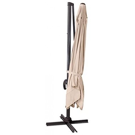 Ombrellone Quadrato VENEZIA Telo 3x3mt Ecru' con Braccio Decentrato Retrattile