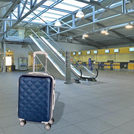 Coveri Collection Set 3 trolley viaggio ABS 6065015 BERLINO Blu e Bianco